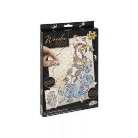 Fa puzzle Unikornis egyedi formákkal