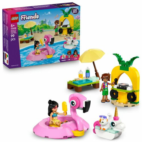 LEGO Friends 42658 Medencés buli flamingóval és egyszarvúval
