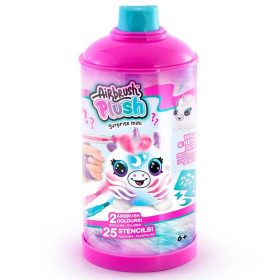   Airbrush Plush, színezhető állatok, meglepetés mini plüss, 6 féle