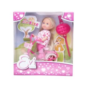 Simba: Évi Love baba biciklivel - 12 cm, többféle