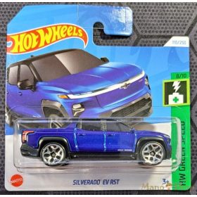 Hot Wheels metál autó, Silverado EV RST, 1:64, kék