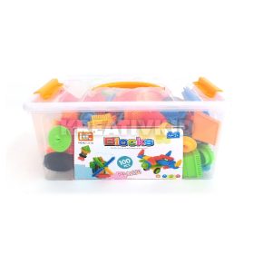 Műanyag építőjáték 100 db