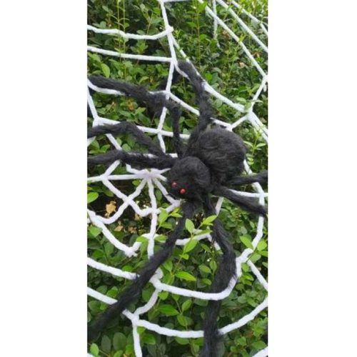 PÓKHÁLÓ ÓRIÁS PÓKKAL, HALLOWEEN DEKORÁCIÓ , 140CM
