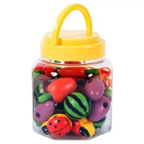 Fűzhető fa gyümölcs készlet