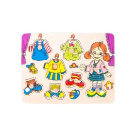 Fa öltöztető lány kirakó