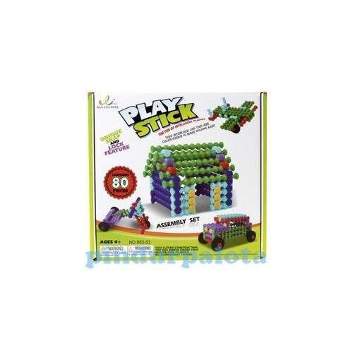 Play Stick rudak 80 darabos építőjáték
