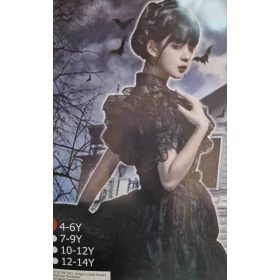 Wednesday báli ruha parókával