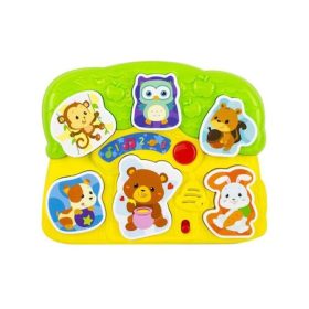 Fények és hangok állatos puzzle bébijáték