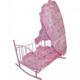 Baldachinos babaágy - rózsaszín