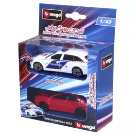   Bburago 1 /43 - Audi A6 rendőrautó és üldözöttje (Subaru Impreza)