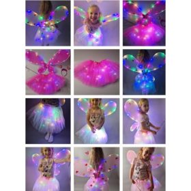 VILÁGÍTÓS SZOKNYA ÉS SZÁRNY PILLANGÓ JELMEZ