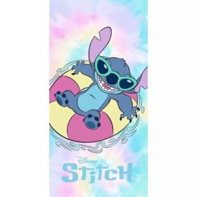   Disney Lilo és Stitch, A csillagkutya Rainbow Waves fürdőlepedő, strand törölköző 70x140cm