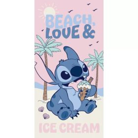   Disney Lilo és Stitch, A csillagkutya Beach Ice Cream fürdőlepedő, strand törölköző 70x140cm 499