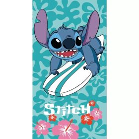   Disney Lilo és Stitch, A csillagkutya Surfing fürdőlepedő, strand törölköző 70x140cm 