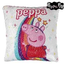 Peppa malac átfordítható flitteres formapárna 25 cm