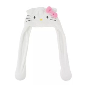 Hello Kitty White gyerek sapka mozgatható fülekkel