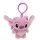 Disney Lilo és Stitch, A csillagkutya Pink 3D plüss figura akasztóval, táskadísz 12 cm