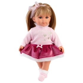 Llorens: Elena 35 cm-es baba piros szoknyában