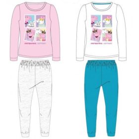 Peppa malac gyerek hosszú pizsama 92-104cm
