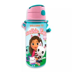   Gabi babaháza Smoothie Land alumínium szívószálas kulacs akasztóval 600 ml