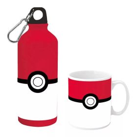   Pokémon Pokeball porcelán bögre és alumínium kulacs szett Díszdobozban