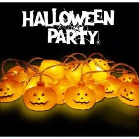 Halloween ledes tök dekoráció égősor