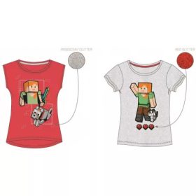 Minecraft gyerek rövid póló lány , felső 4-6 év