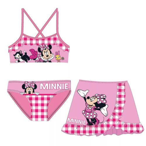 Disney Minnie Checkered gyerek bikini és szoknya szett 4-10 év