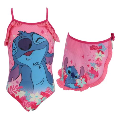 Disney Lilo és Stitch, A csillagkutya Pink gyerek fürdőruha és sarong szett 3-8 év