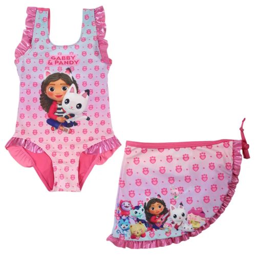Gabi babaháza Pandy gyerek fürdőruha és sarong szett 3-8 év