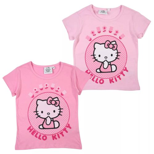 Hello Kitty Pink gyerek rövid póló, felső 3-8 év