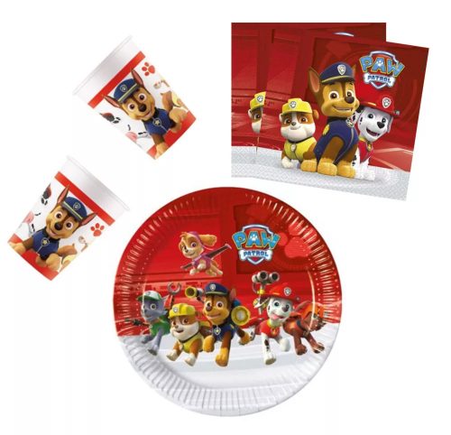Mancs Őrjárat Rescue Heroes party szett 36 db-os 23 cm-es tányérral