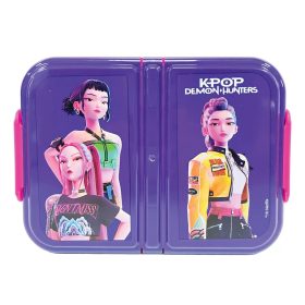   K-pop Démonvadászok Girls 3 rekeszes uzsonnás doboz, szendvicsdoboz