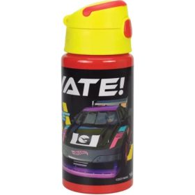   Hot Wheels Race alumínium szívószálas kulacs akasztóval 500 ml