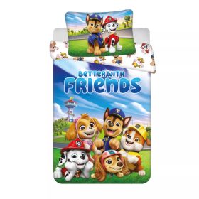   Mancs Őrjárat Better With Friends gyerek, ovis ágyneműhuzat 100×135cm, 40×60 cm