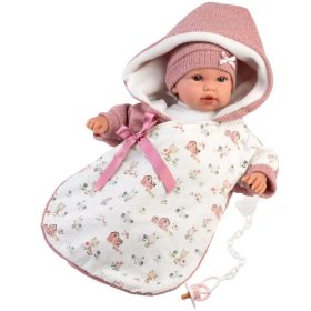 Llorens: Újszülött 36 cm-es baba hanggal, hálózsákkal 