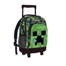 Minecraft Face prémium gurulós iskolatáska, táska 44 cm