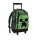 Minecraft Face prémium gurulós iskolatáska, táska 44 cm