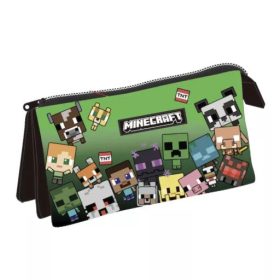 Minecraft Characters 3 rekeszes tolltartó 22 cm