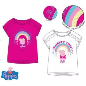 Peppa malac flitteres gyerek rövid póló, felső 3-8 év