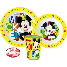 Disney Mickey étkészlet, micro műanyag szett