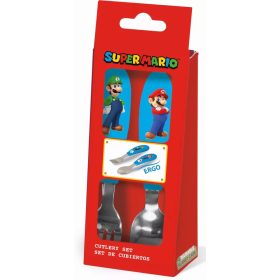   Super Mario Brothers fém ergo evőeszköz készlet - 2 darabos