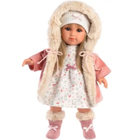 Llorens Elena 35 cm-es baba szívecskés ruhában