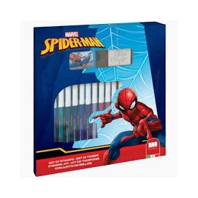 Pókember nyomda készlet filccel, 18 db-os