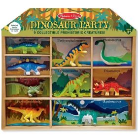 Dinoszauruszok 9 db-os készlet fa tárolóban
