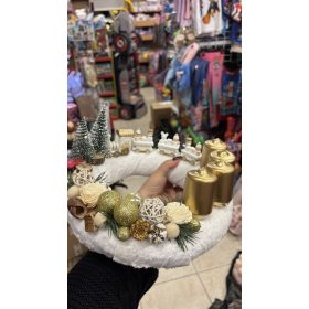 Adventi koszorú , vonatos