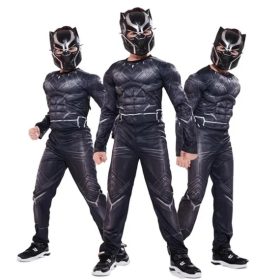 FEKETE PÁRDUC JELMEZ MASZKKAL BLACK PANTER IZMOSITOTT