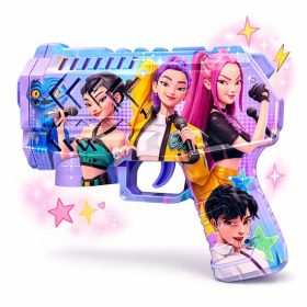   K-Pop Demon Hunters világító, elemmel működő buborékfújó pisztoly – tartállyal