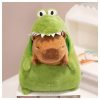  CAPYBARA PLÜSS FIGURA + 40CM DINOSAURUS - KROKODIL Kivehető