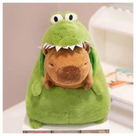    CAPYBARA PLÜSS FIGURA + 40CM DINOSAURUS - KROKODIL Kivehető